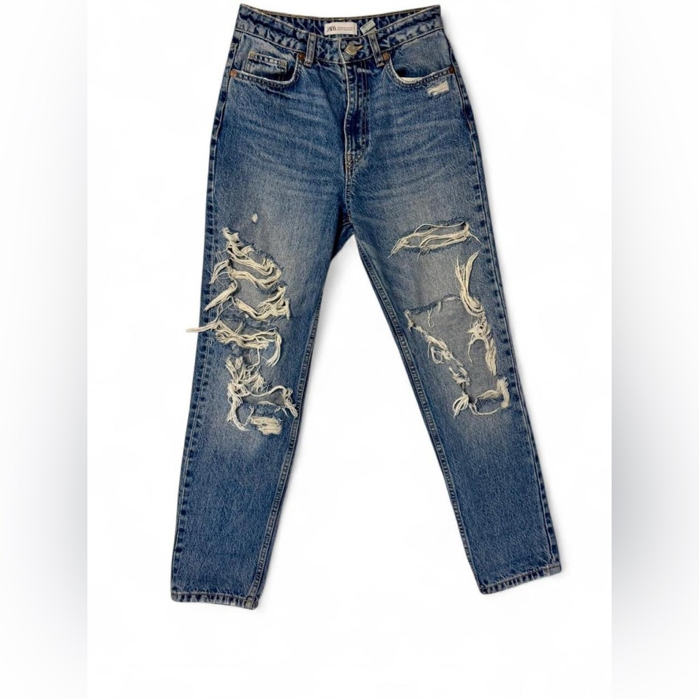 Zara Distressed Blue Women's Jeans